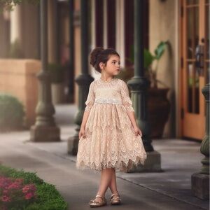 Trish Scully BELLA RAFAELA DRESS & BELT SET- in BUTTERSCOTCH